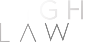 High Law Logo in White and Gray